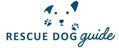 rescue dog guide logo in navy